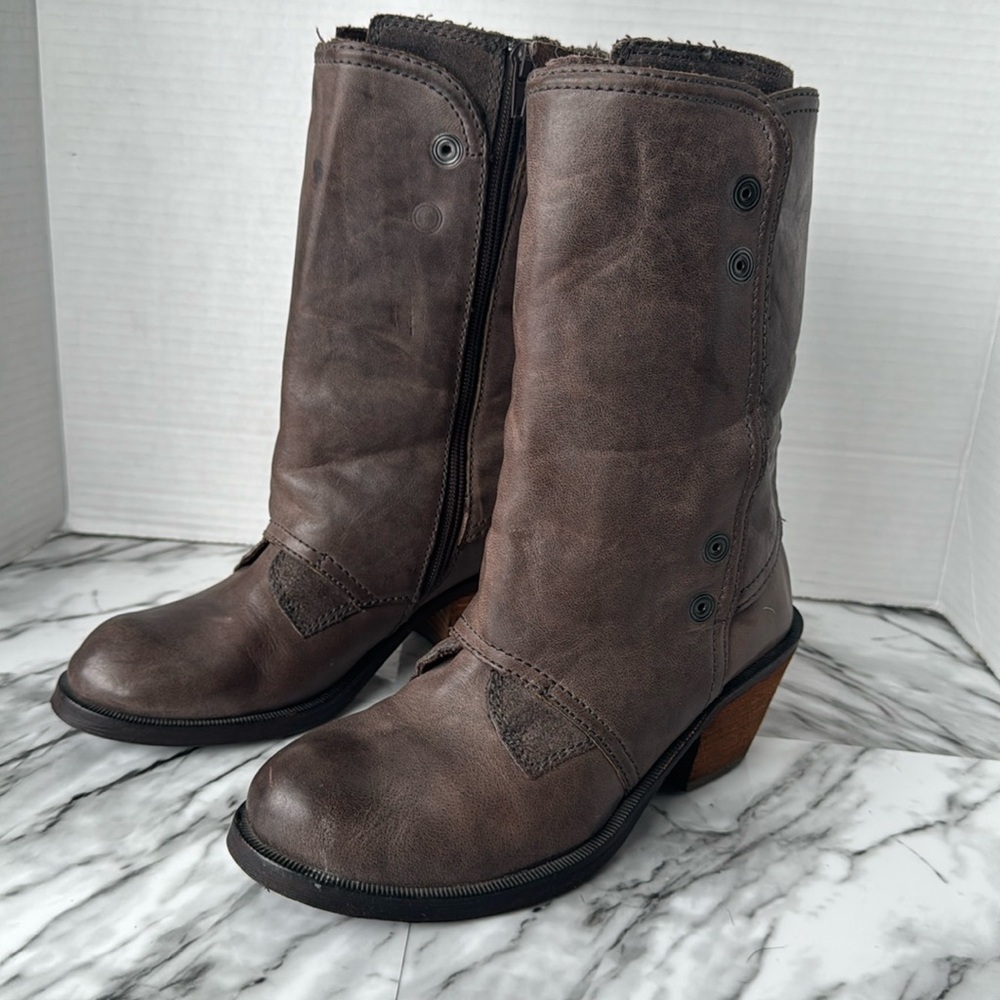 Luxury Rebel Brady mid calf motorcycle boots